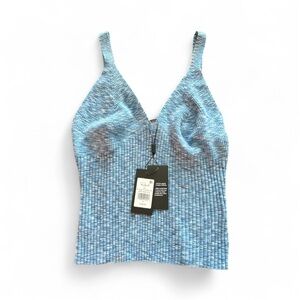 Rails Sky Top Blue Multi Space Dye cropped sweater XL NWT